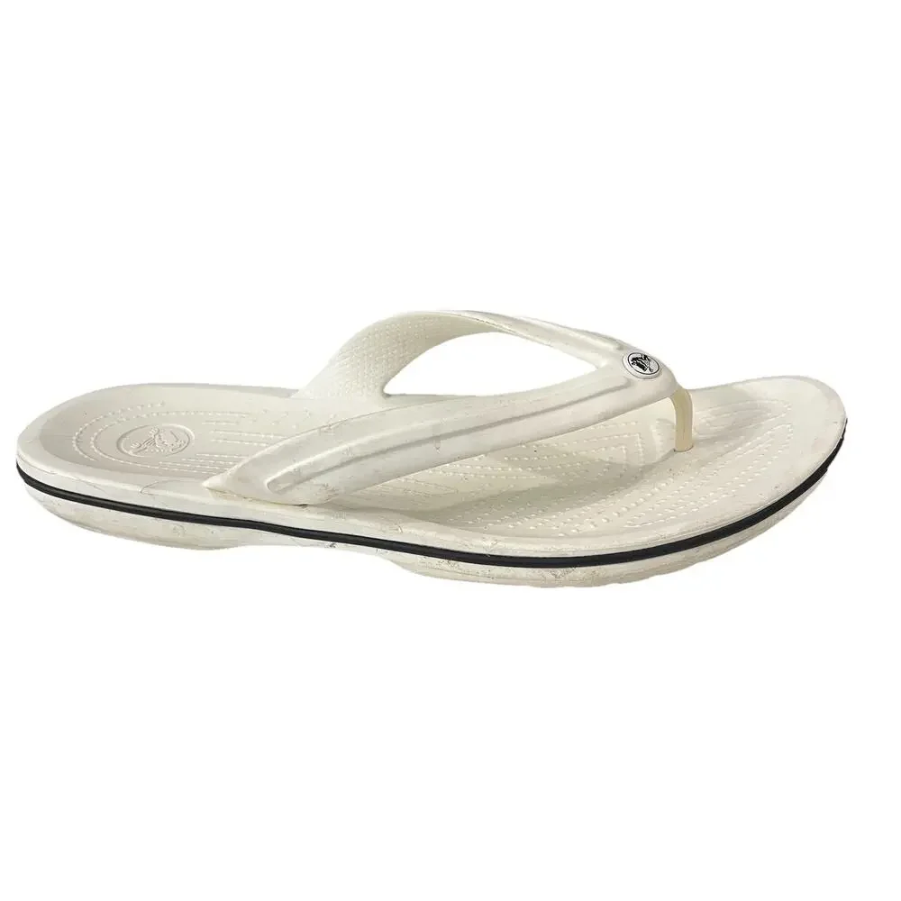 Crocs Crocband Flip Flops Lightweight Sandals Men's 13 White